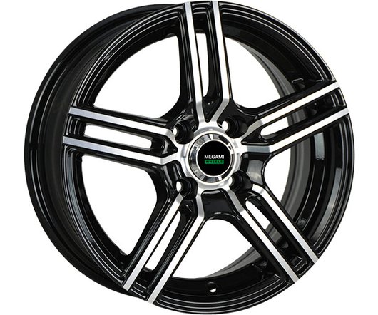 Литой диск Megami MGM-1 BKF 6.0 x15 5x100 DIA57,1  ET40  Черный